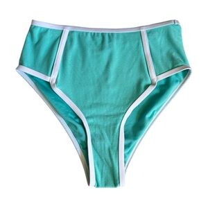 Kona Sol Aqua High-Waisted Bikini Bottom